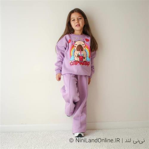 ست دوتیکه کرکدار دورس شلوار capybara ترک کد 1851411