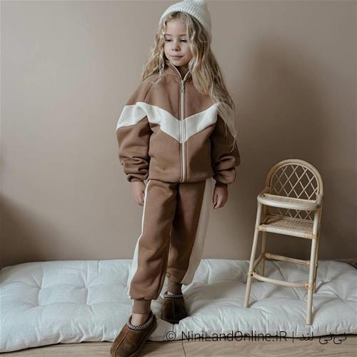 دوتیکه کرکدار خط دار ترک 5-14سال کد 18668