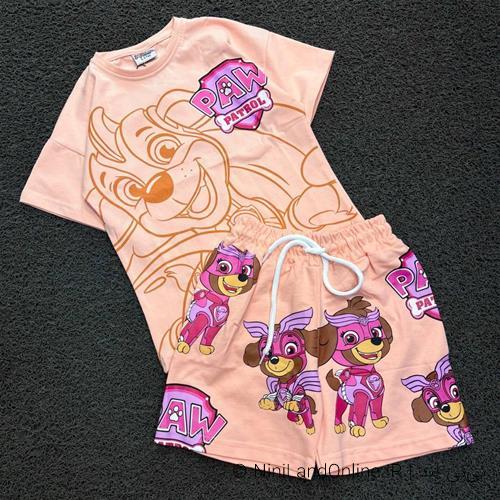 تیشرت شلوارک دخترانه طرح سگهای نگهبان کد59774