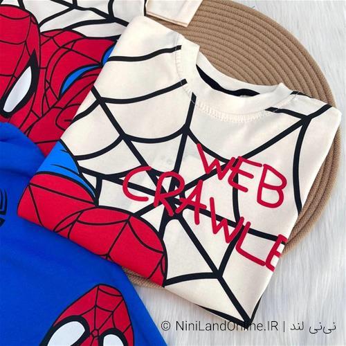 تیشرت شلوارک پسرانه طرح اسپایدر من کد3598