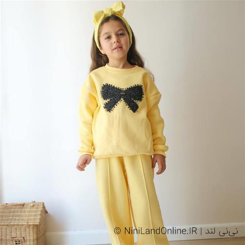 دوتیکه لیمویی پاپیون مرواریدی ترک کد 186768