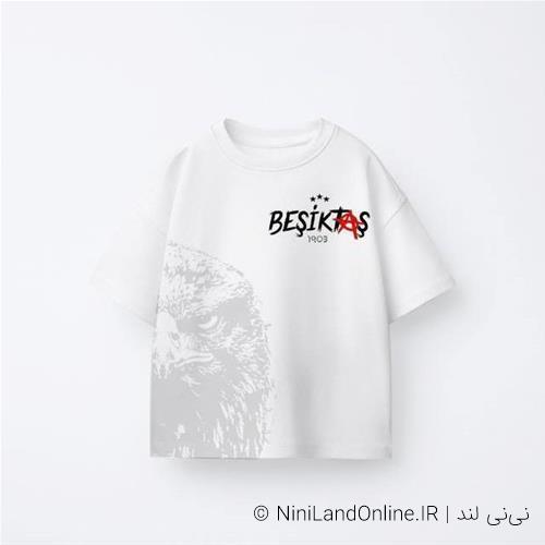 تیشرت پسرانه طرح بشیکتاش ترک کد 0000654