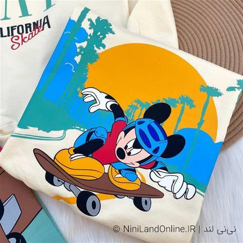 بلوز شلوار پسرانه طرح میکی موس ترک کد 2774