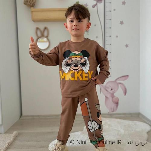 دو تیکه بلوز شلوار اسلش طرح میکیموس 1133