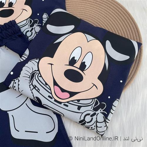 تیشرت شلوارک پسرانه طرح میکیموس فضایی کد 3561