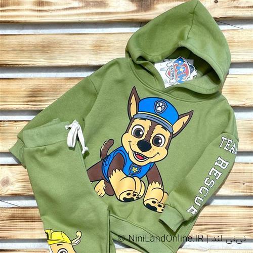 ست هودی و شلوار پسرانه طرح سگ نگهبان زارا 2 تا 8 سال کد