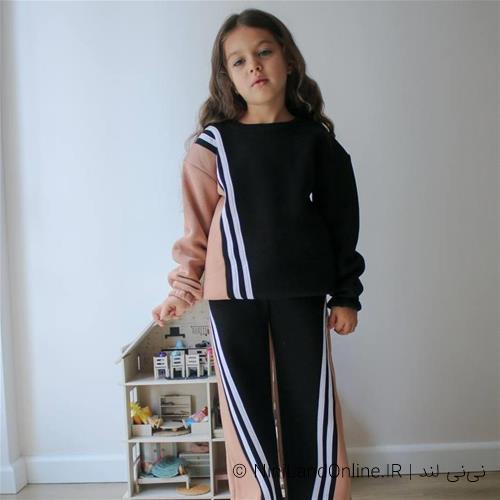 ست دوتیکه کرکدار خط دار ترک کد 1859400