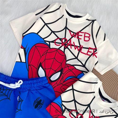 تیشرت شلوارک پسرانه طرح اسپایدر من کد3598