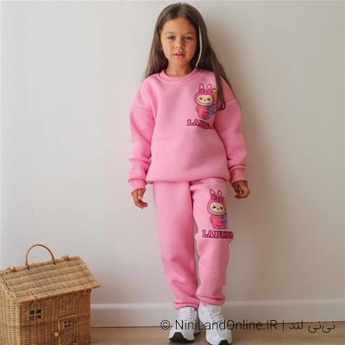 دو تیکه بلوز شلوار توکرکی طرح لبوبو ترک کد 33990