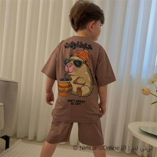 تیشرت شلوارک پسرانه کپی پارا ترک کد 0244455