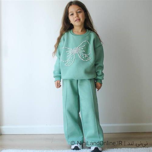 دو تیکه دورس توکرکی طرح پاپیونی مرواریدی ترک کد 88770