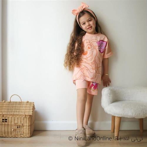 تیشرت شلوارک دخترانه طرح سگهای نگهبان کد59774