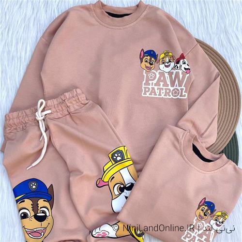 ست بلوز شلوار دو نخ طرح پاپاترول کد 2443