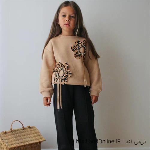 دوتیکه کرکدار گل پلنگی ترک کد 1199