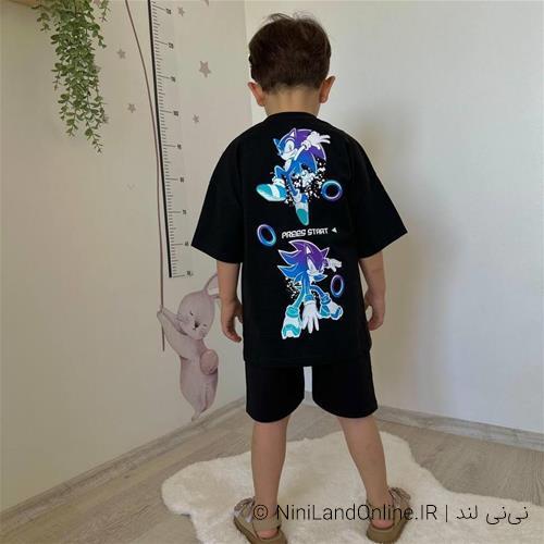تیشرت شلوارک پسرانه سونیک کد 3755