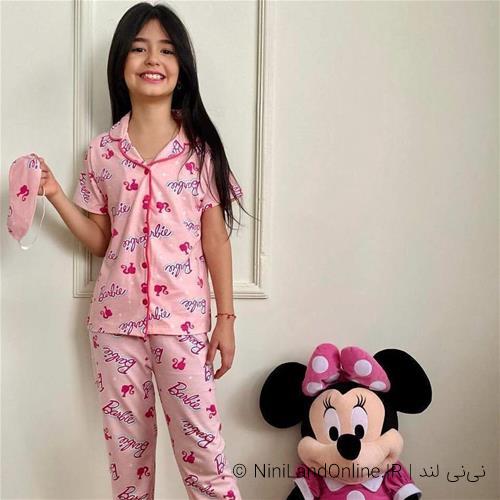 سه تیکه بلوز دکمه دار و شلوار و چشم بند ترک کد 18078