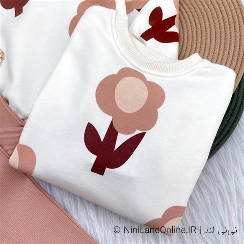 ست بلوز شلوار طرح گل کد 482