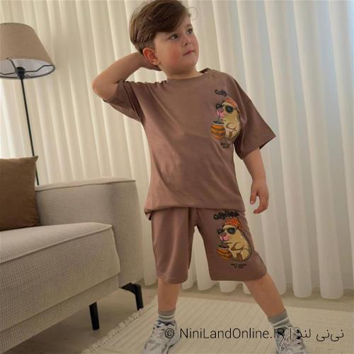 تیشرت شلوارک پسرانه کپی پارا ترک کد 0244455