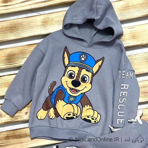 ست هودی شلوار پسرانه طرح سگهای نگهبان زارا 2 تا 8 سال کد 2091