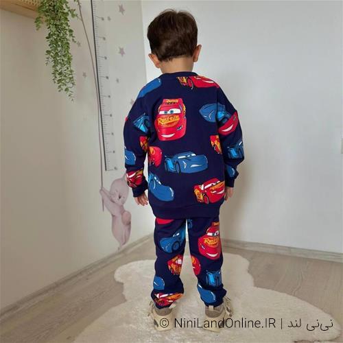 دو تیکه بلوز شلوار پسرانه دورس سه نخ شلوار اسلش ترک کد 18301