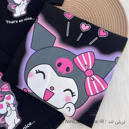 تیشرت شلوارک دخترانه طرح کرومی کد5903