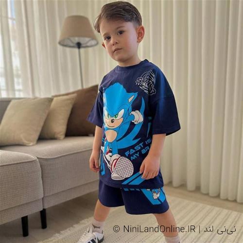 تیشرت شلوارک ترک طرح سونیک کد 3563