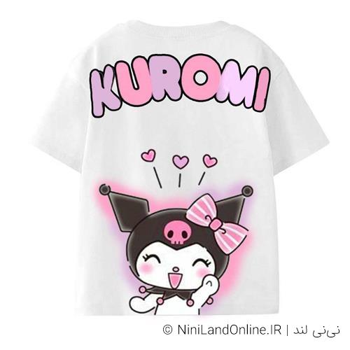 تیشرت دخترانه کرومی سفید ترک کد8106